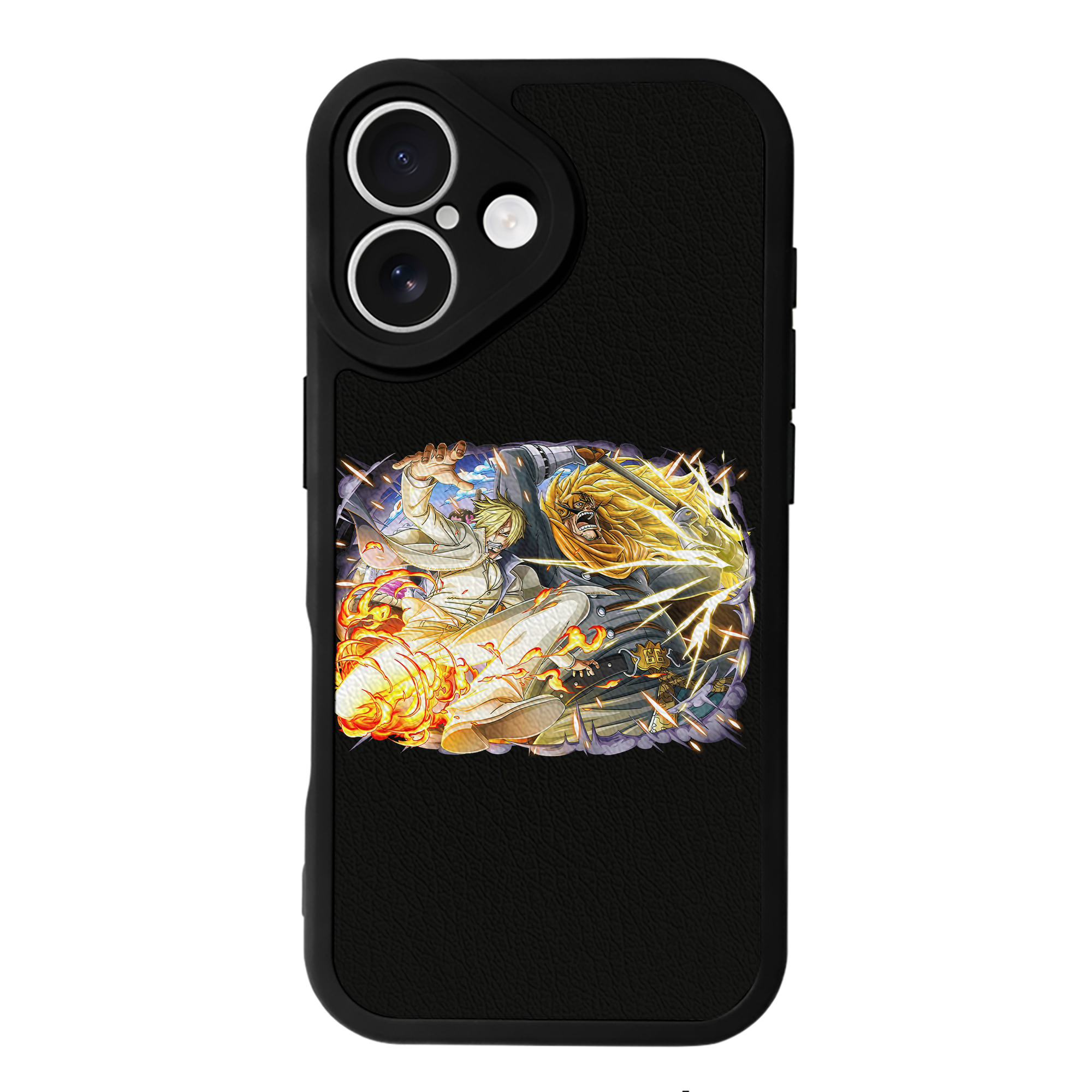 （画像用） ワンピース サンジ ONE PIECE Sanji 【iPhone 16シリーズ対応】シリコンスマホケース（レザー調） 材質：シリコン